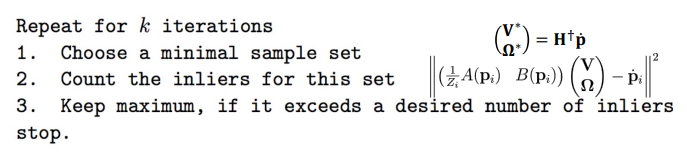 RANSAC pseudocode